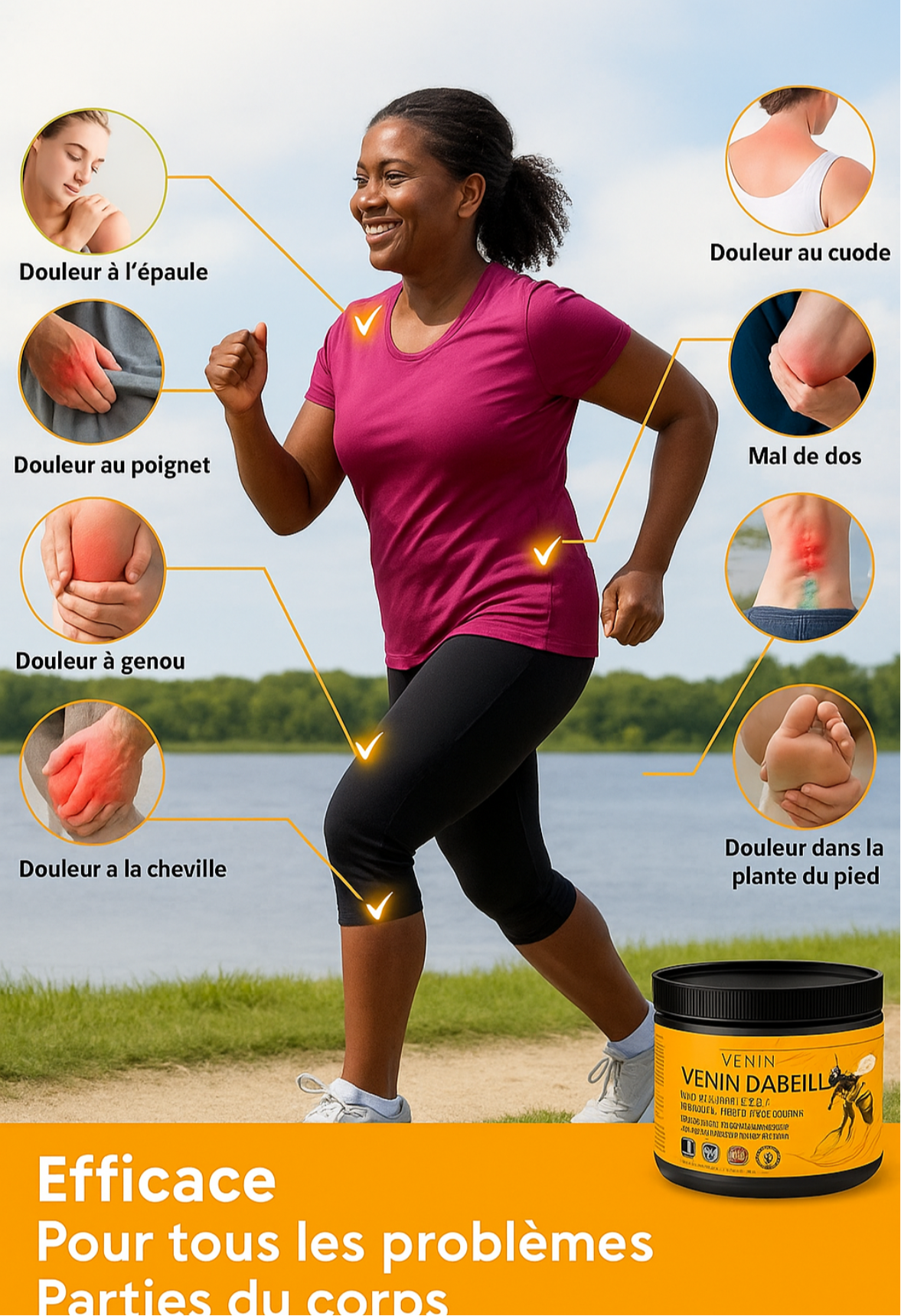 Venin d’abeilles ™️Crème de Traitement de l’Arthrite, de l’Arthrose et des Douleurs Articulaires !