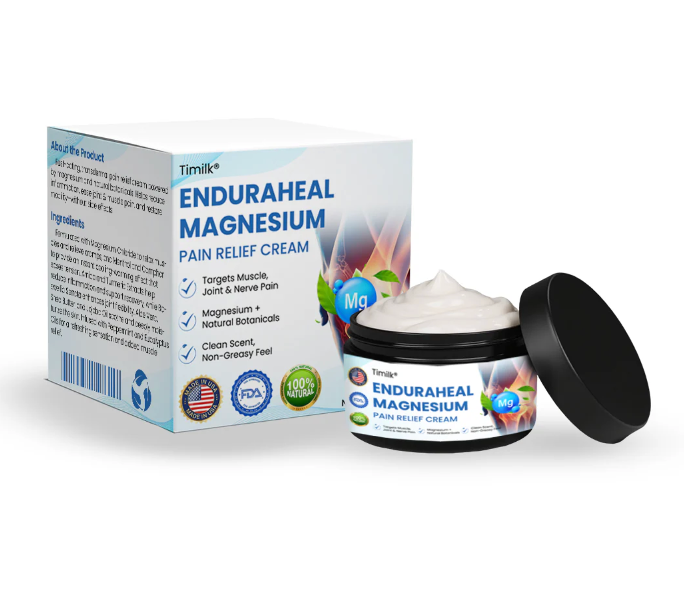 Crème antidouleur au magnésium (traite l'arthrite, la neuropathie, les rhumatismes)