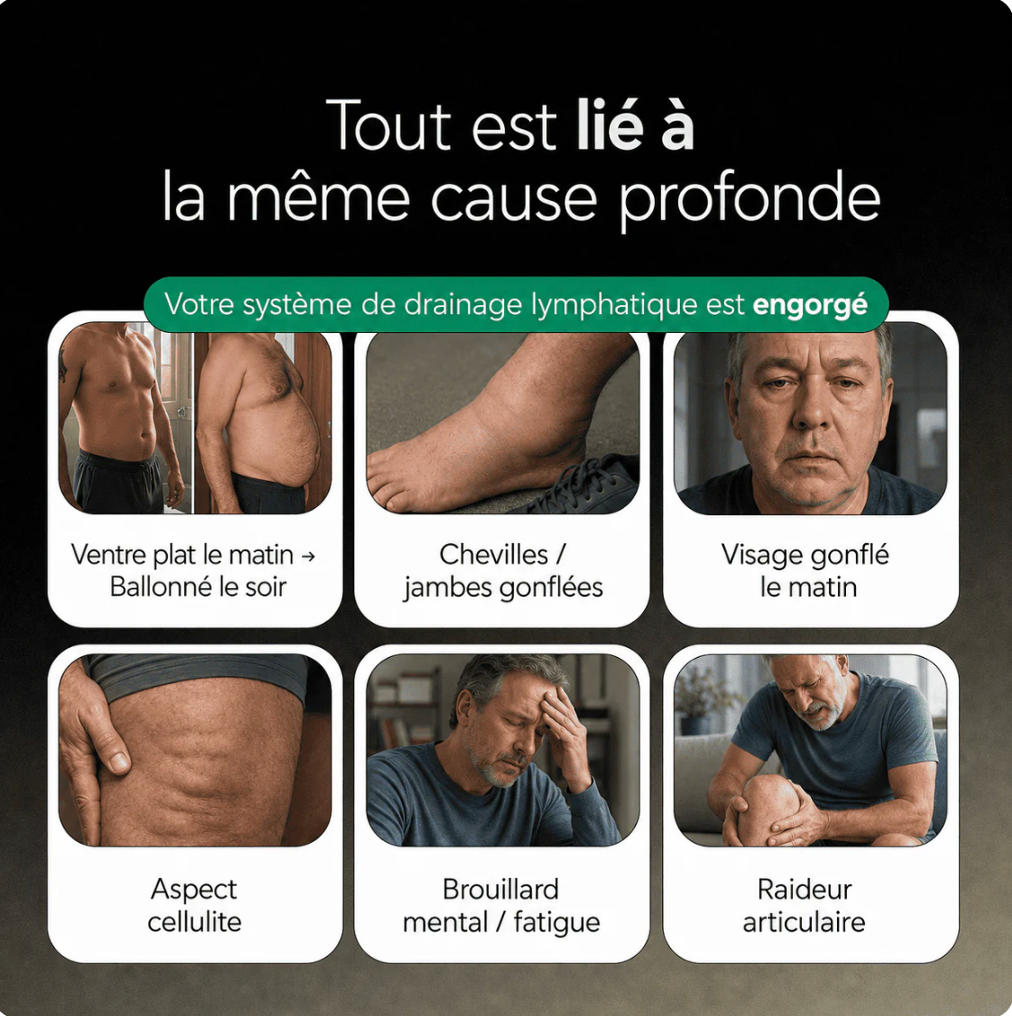 Gélules de Drainage Lymphatique · Transformation totale en 60 jours