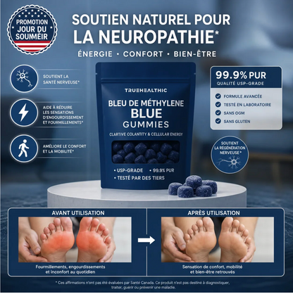 Gummies au bleu de méthylène - Soutien Confort Nerveux
