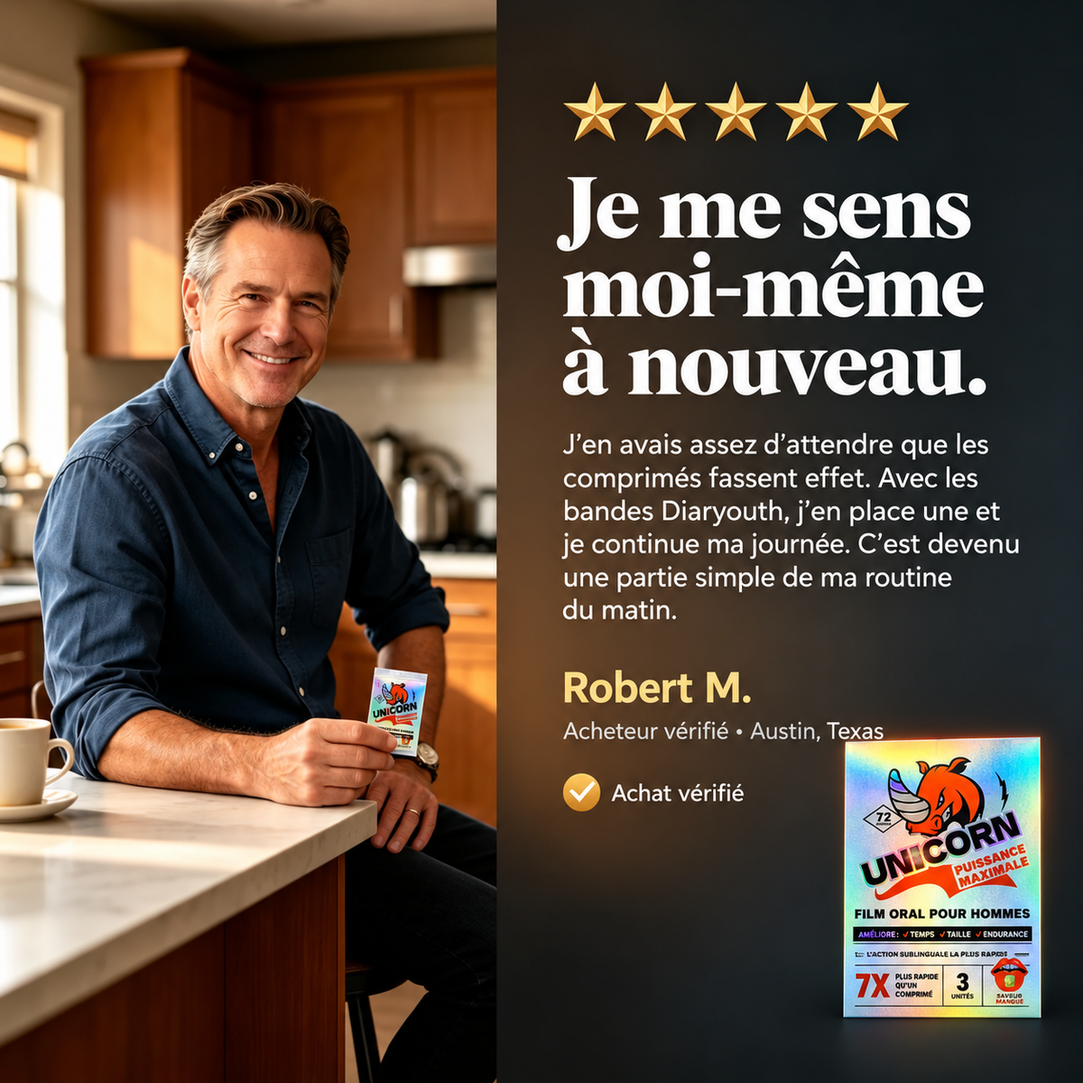 Soutien rapide des performances masculines | 100 % naturel, conforme aux normes FDA, GMP et Halal