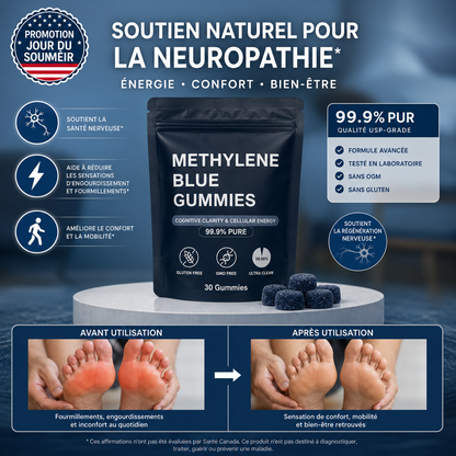 Gummies au bleu de méthylène - Soutien Confort Nerveux