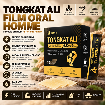 Bandes de Tongkat Ali 21 en 1 Soutien rapide des performances masculines