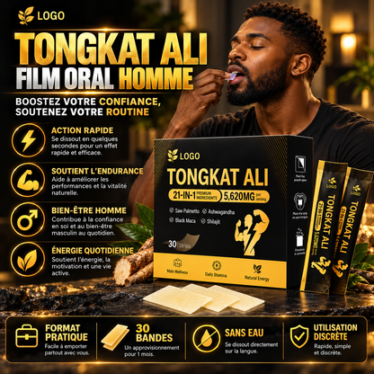 Bandes de Tongkat Ali 21 en 1 Soutien rapide des performances masculines