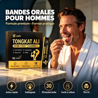 Bandes de Tongkat Ali 21 en 1 Soutien rapide des performances masculines