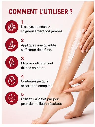 AFRALIS VeinCare™ – Crème Jambes Légères & Veines Apparentes